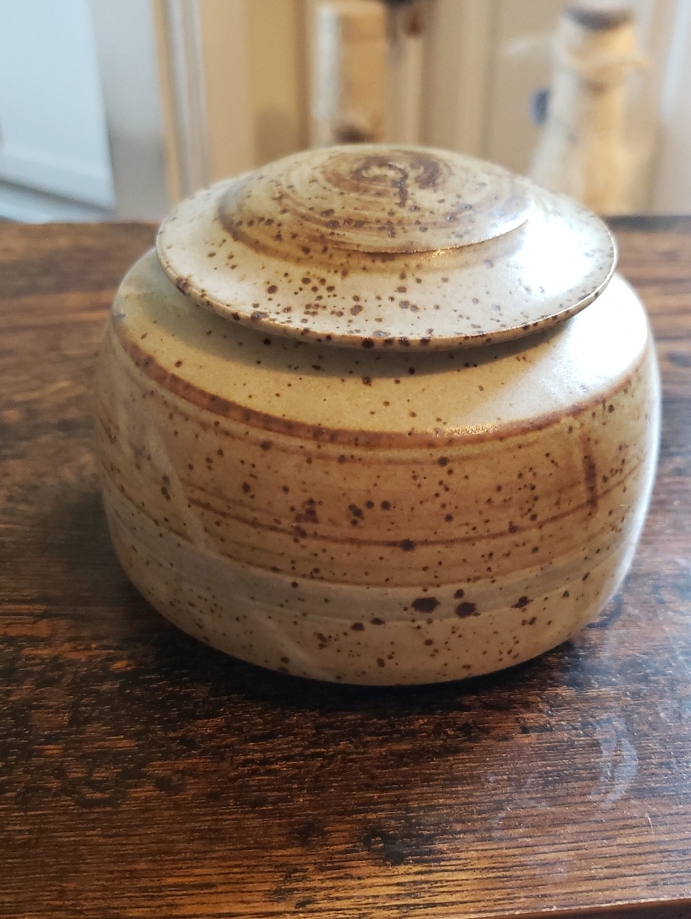 Signed Haas Pottery Studio Pottery Trinket Spice Jar - Picture 4 of 14